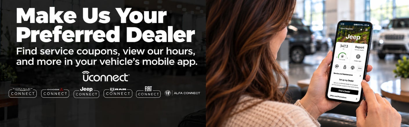 uconnect® make us your preferred dealer | Stalker Chrysler Dodge Jeep Ram in Creston IA